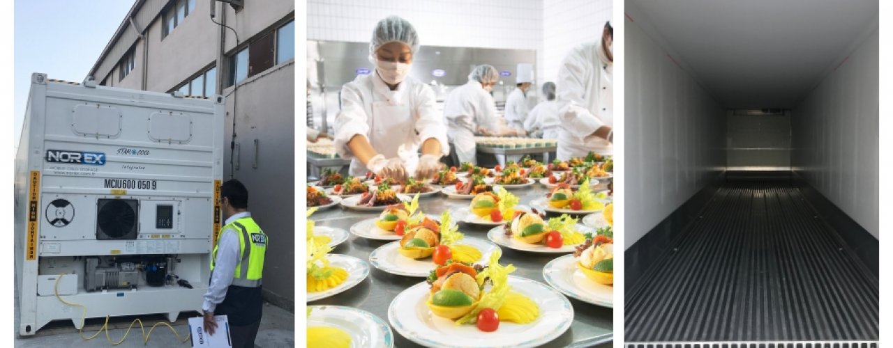 Leader Catering Firm leased our mobile cold storage container